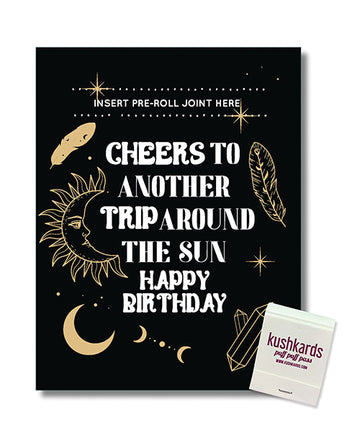 Kush kards llc KK-MB-CELESTIAL Trip Around the World Card, 4.25" x 5.5"