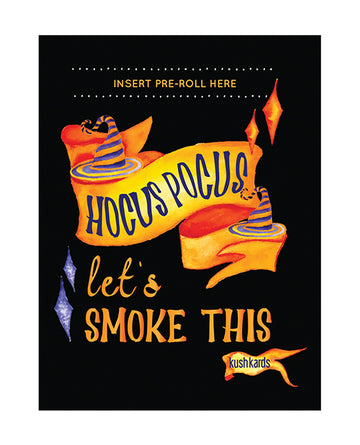 Kush Kards Hocus Pocus Halloween Cannabis Greeting Card with Matchbook
