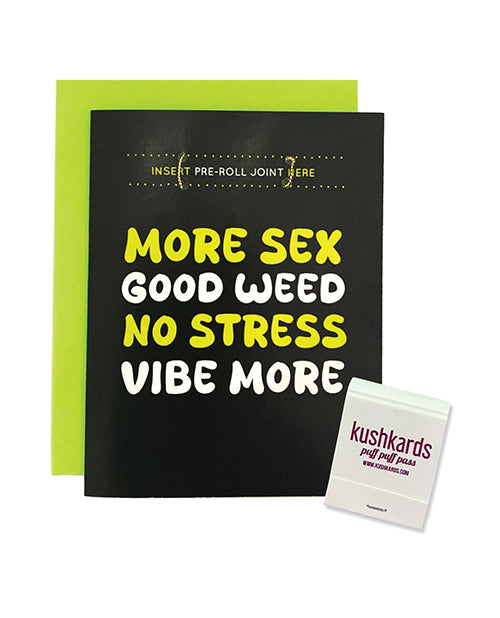 Kush kards llc KK-MB-MORESEX More Sex Greeting Card, 4.25" x 5.5", w/Matchbook