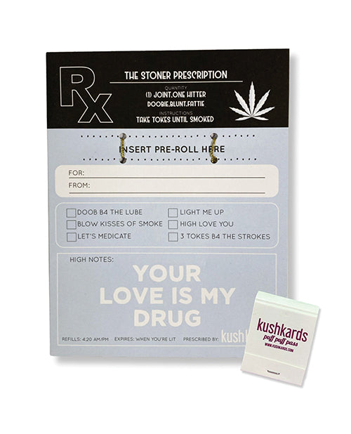 Kush Kards Stoner Prescription Greeting Card, Multi-Color, 4.25" x 5.5"