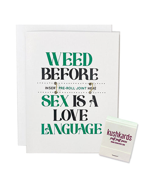 Kush kards llc KK-MB-WEEDBEFORE Weed Before Sex Greeting Card, 4.25"x5.5"