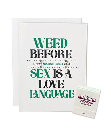 Kush kards llc KK-MB-WEEDBEFORE Weed Before Sex Greeting Card, 4.25"x5.5"