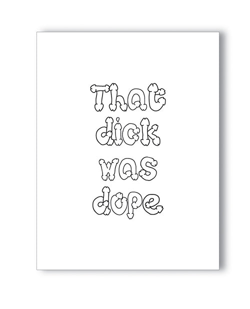 Kush Kards NK-DOPEDICK Dope Dick Naughty Greeting Card, 4.25" x 5.5"