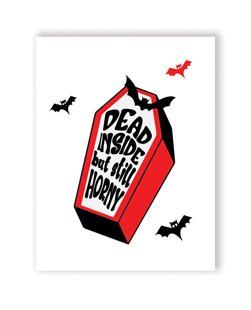 Kush Kards Dead Inside But Still Horny Greeting Card, A2 (4.25" x 5.5")
