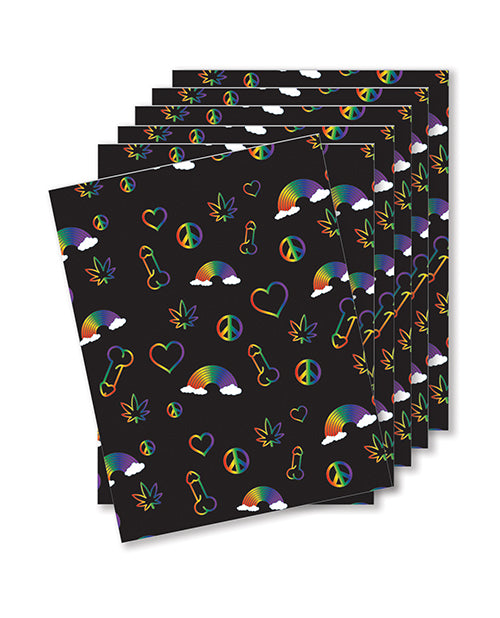 Kush Kards NK-RAINBOWPENIS-6 Rainbow Penis Greeting Card, Pack of 6
