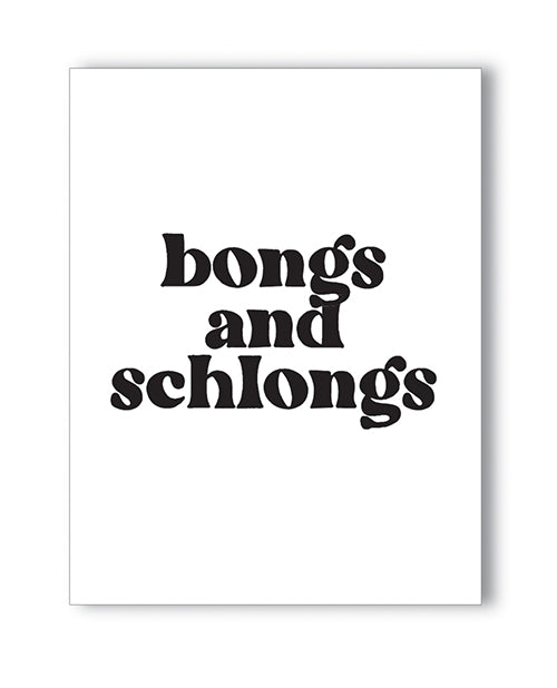 Kush Kards 'Bongs and Schlongs' A2 Greeting Card, Naughty Humor