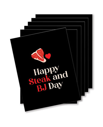 Kush Kards Happy Steak And BJ Day Naughty Greeting Card, A2 Size