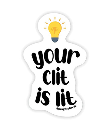 Kush Kards NS-LITCLIT Lit Clit Naughty Sticker, 3x3 Inch Matte
