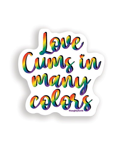 Kush Kards NS-LOVECUMS Naughty Sticker, Pack of 3, 3"x3"