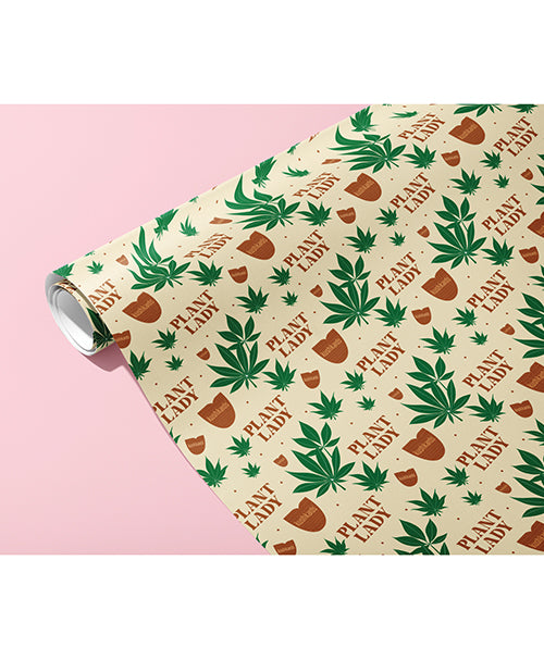 Kush Kards WP-PLADY Plant Lady Naughty Wrapping Paper, 3 Sheets 20x29"