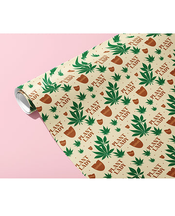 Kush Kards WP-PLADY Plant Lady Naughty Wrapping Paper, 3 Sheets 20x29"