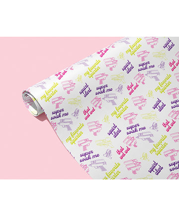 Kush Kards WP-SQUIRT Squirt Alert Naughty Wrapping Paper, 3 Sheets 20x29