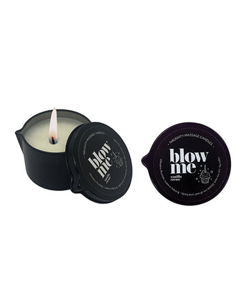 Kama Sutra 14329 Blow Me Tin Massage Candle, 2 oz Vanilla Creme