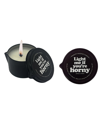 Kama Sutra 14330 Light Me if You're Horny Massage Candle, 2 oz Vanilla Creme