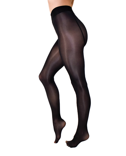 Kix'ies 700B-L/XL Strong & Silky Black Tights, Black, L/XL, Nylon, Spandex