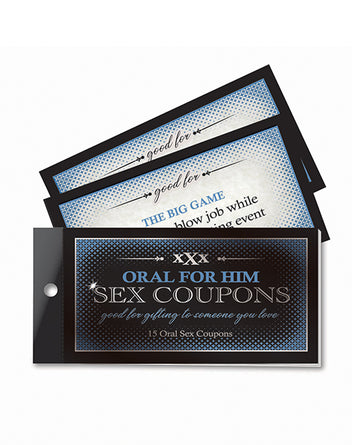 Little Genie Productions LLC Oral Adventures for Him Sex Coupons, 15 Fantasies
