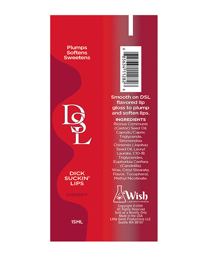 Little Genie and Candyprints DSL Lip Plumping Serum, Cherry, 15 ml