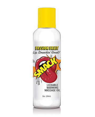 Little Genie Candyprints BT.407 Smack Warming Massage Oil, 2 oz Passion Fruit