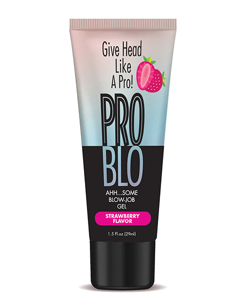 Little Genie Pro Blo Oral Pleasure Gel - Strawberry - Warming & Lubricating