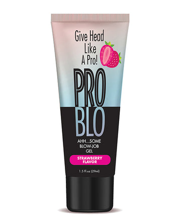 Little Genie Pro Blo Oral Pleasure Gel - Strawberry - Warming & Lubricating
