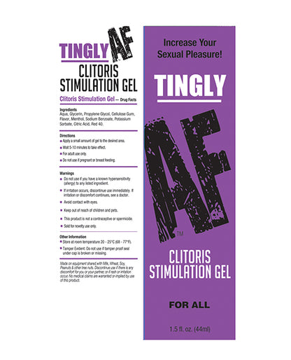Little Genie and Candyprints Tingly AF Clitoral Stimulation Gel, 1.5 oz