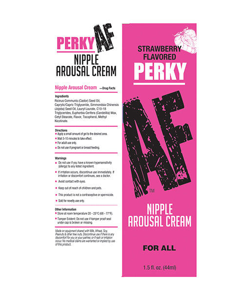 Little Genie and Candyprints Perky AF Nipple Arousal Cream, Strawberry, 1.5 oz