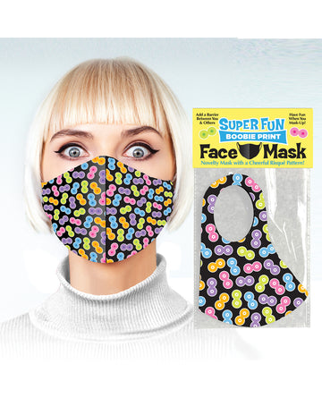 Little Genie & Candyprints CP1014 Risque Print Face Mask, Polyester Spandex