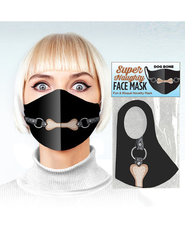 Little Genie and Candyprints CP.1023 Doggy Bone Mask, Black Polyester/Spandex