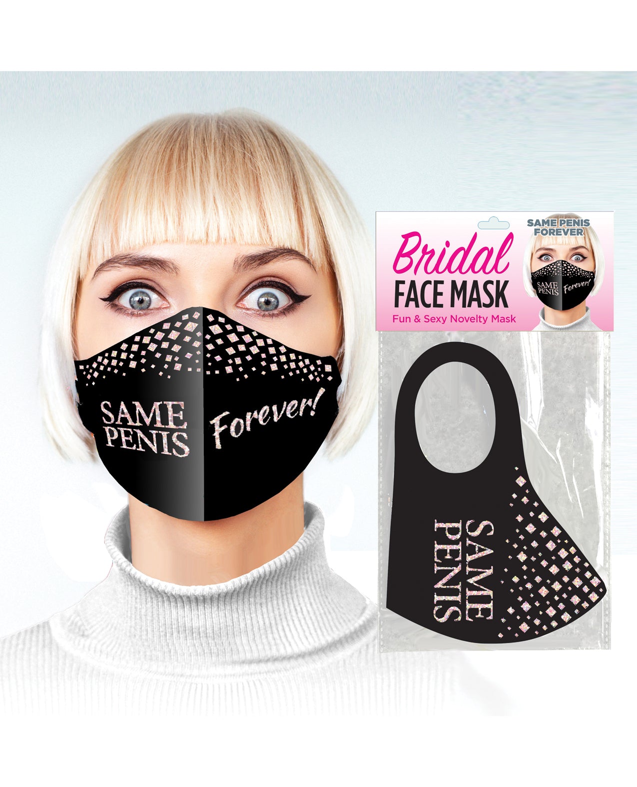 Little Genie and Candyprints CP.1029 Same Penis Forever Face Mask, Black