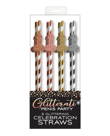 Little Genie and Candyprints CP.1031 Penis Party Straws, 5-Inch Paper, Pack of 8