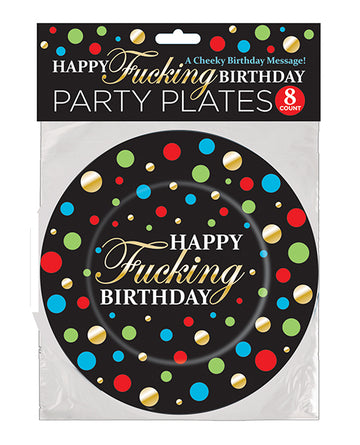 Little Genie & Candyprints CP.1050 Happy Birthday Plates, 7.5", Pack of 8