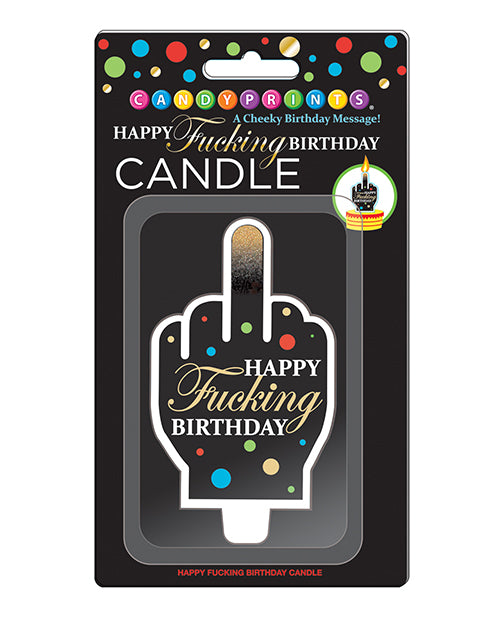 Little Genie & Candyprints CP.1053 Happy Birthday Large 4-inch Wax Candle