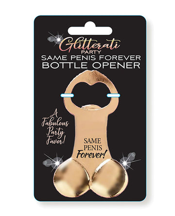 Little Genie and Candyprints CP.1110 Glitterati Penis Bottle Opener, Metal