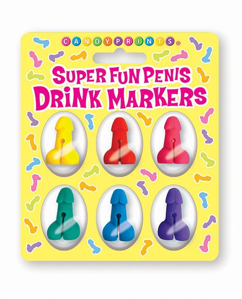 Little Genie and Candyprints CP.1123 Penis Cocktail Markers, Set of 6