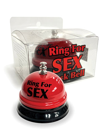 Little Genie Ring for Sex Desk Bell, Classic Red with Black Text