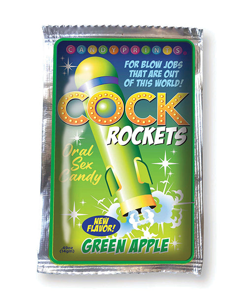 Little Genie Productions LLC Cock Rockets Oral Sex Candy, Green Apple