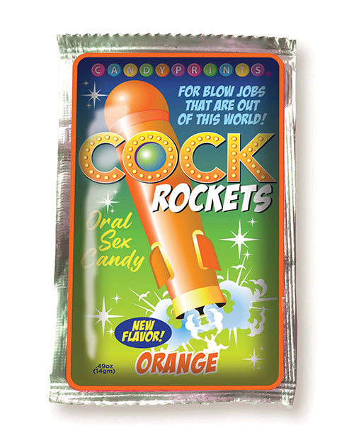 Little Genie Productions LLC Cock Rockets Oral Candy Pop, Orange