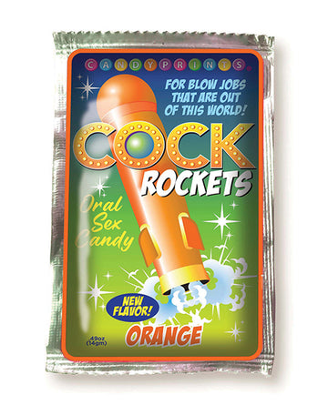 Little Genie Productions LLC Cock Rockets Oral Candy Pop, Orange