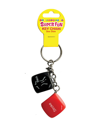 Little Genie CP.1174 Sex Dice Key Chain, Multi-Color