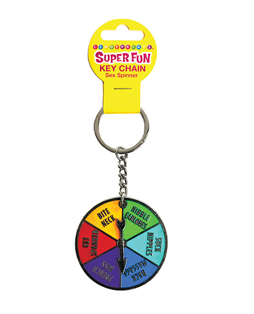 Little Genie Productions LLC Sex Spinner Keychain, Multi-Color Novelty Accessory