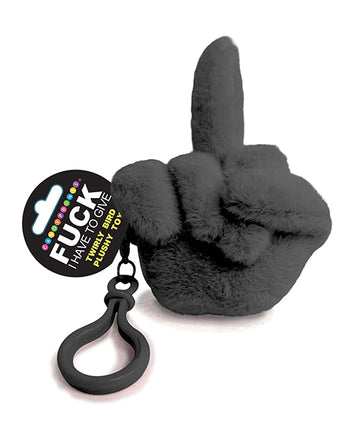 Little Genie and Candyprints F*cks To Give Twirly Bird Plush Keychain, Black
