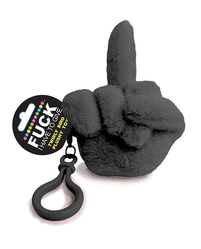 Little Genie and Candyprints F*cks To Give Twirly Bird Plush Keychain, Black
