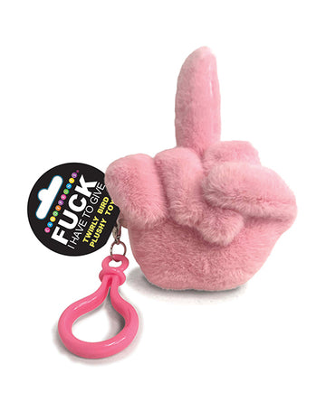 Little Genie and Candyprints F*cks To Give Twirly Bird Plush Keychain, Pink