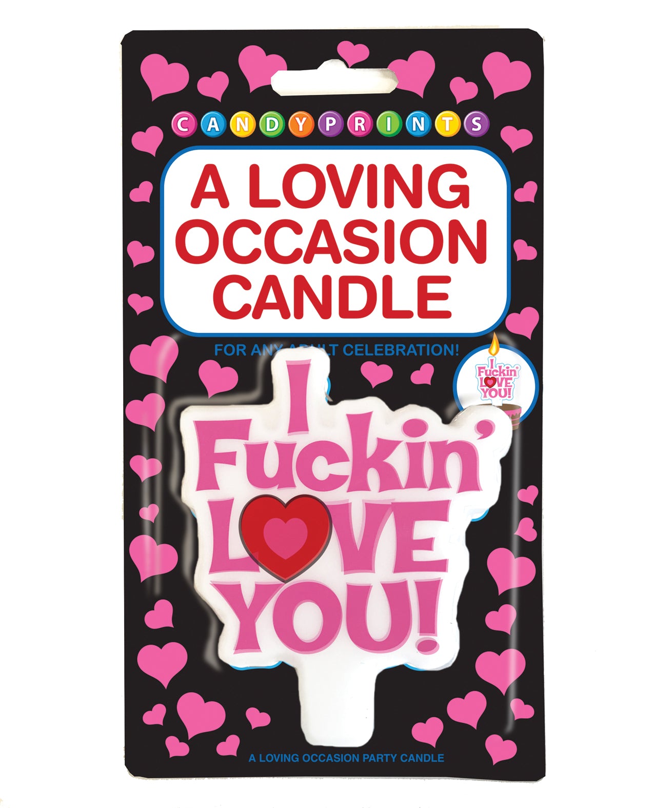 Little Genie and Candyprints CP.978 I Fuckin Love You Candle, Pink, Wax