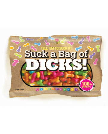 Little Genie Candyprints Assorted Fruit Flavored Dick Candy, 100 Pieces