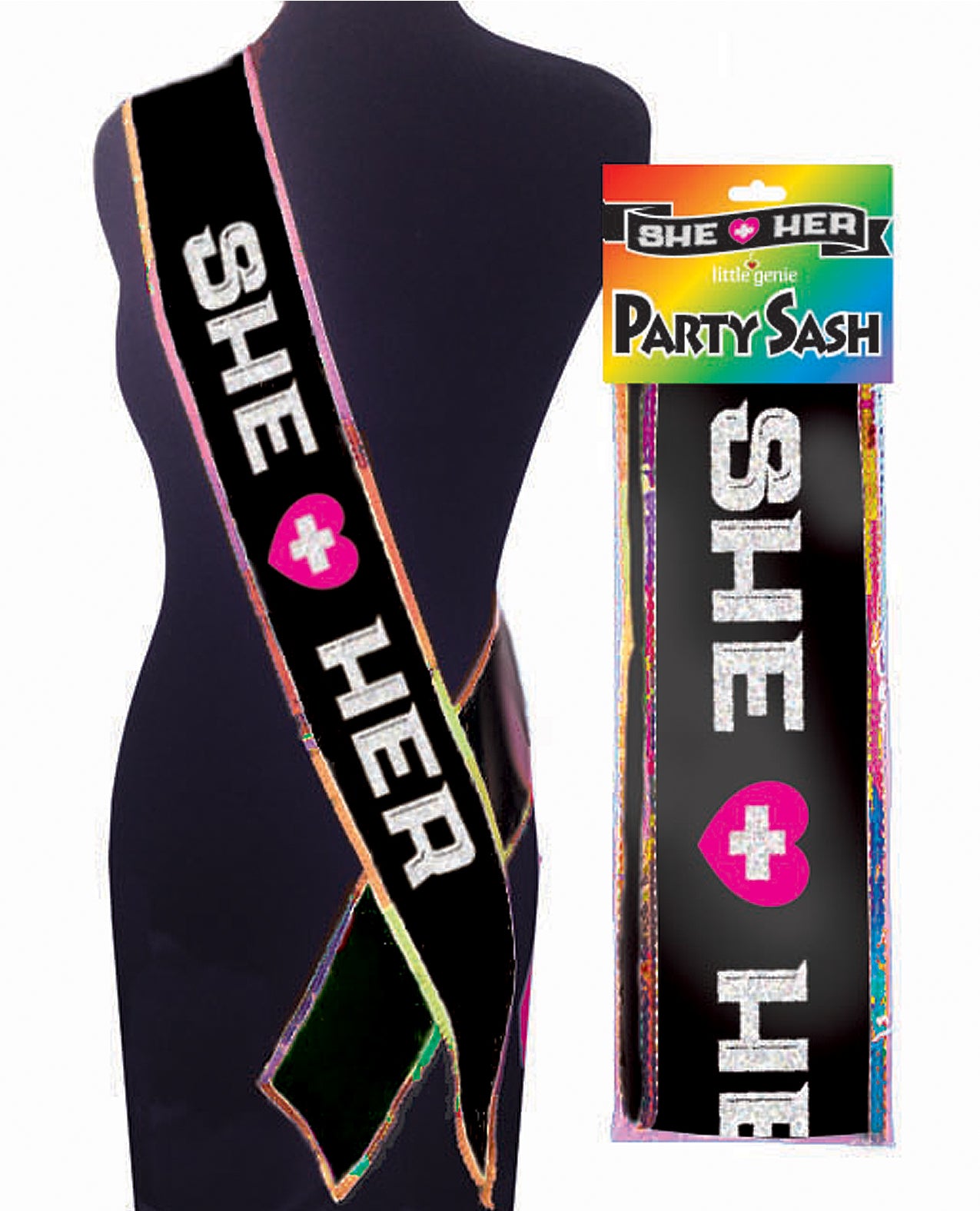 Little Genie and Candyprints NVC.105 Sash, Black
