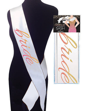 Little Genie and Candyprints NVC.106 Glitterati Bride Sash, 68-Inch