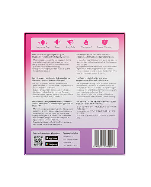 Lovense Ferri Reserve Panty Vibe Special Edition Vibrating Stimulator - Lavender