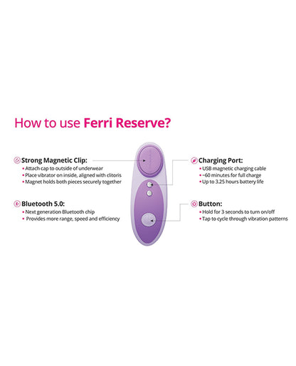 Lovense Ferri Reserve Panty Vibe Special Edition Vibrating Stimulator - Lavender