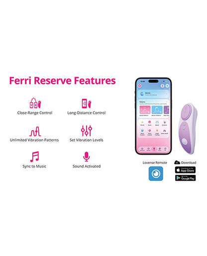 Lovense Ferri Reserve Panty Vibe Special Edition Vibrating Stimulator - Lavender